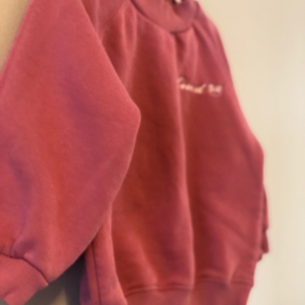 Pink mock neck sweatshirt